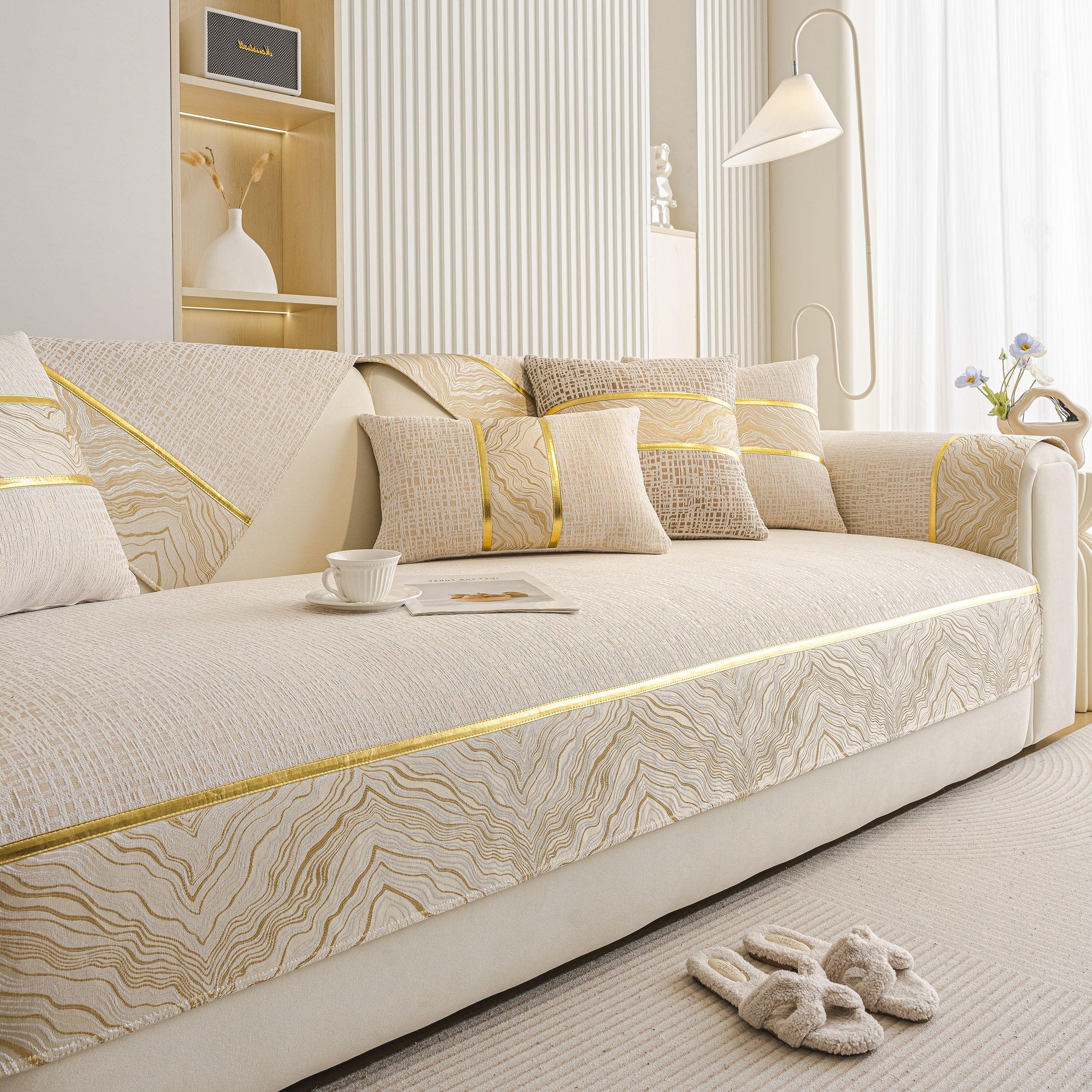 Modern Non-Slip Couch Slipcover, Soft, Durable & Washable Furniture Protector - TaroTextile