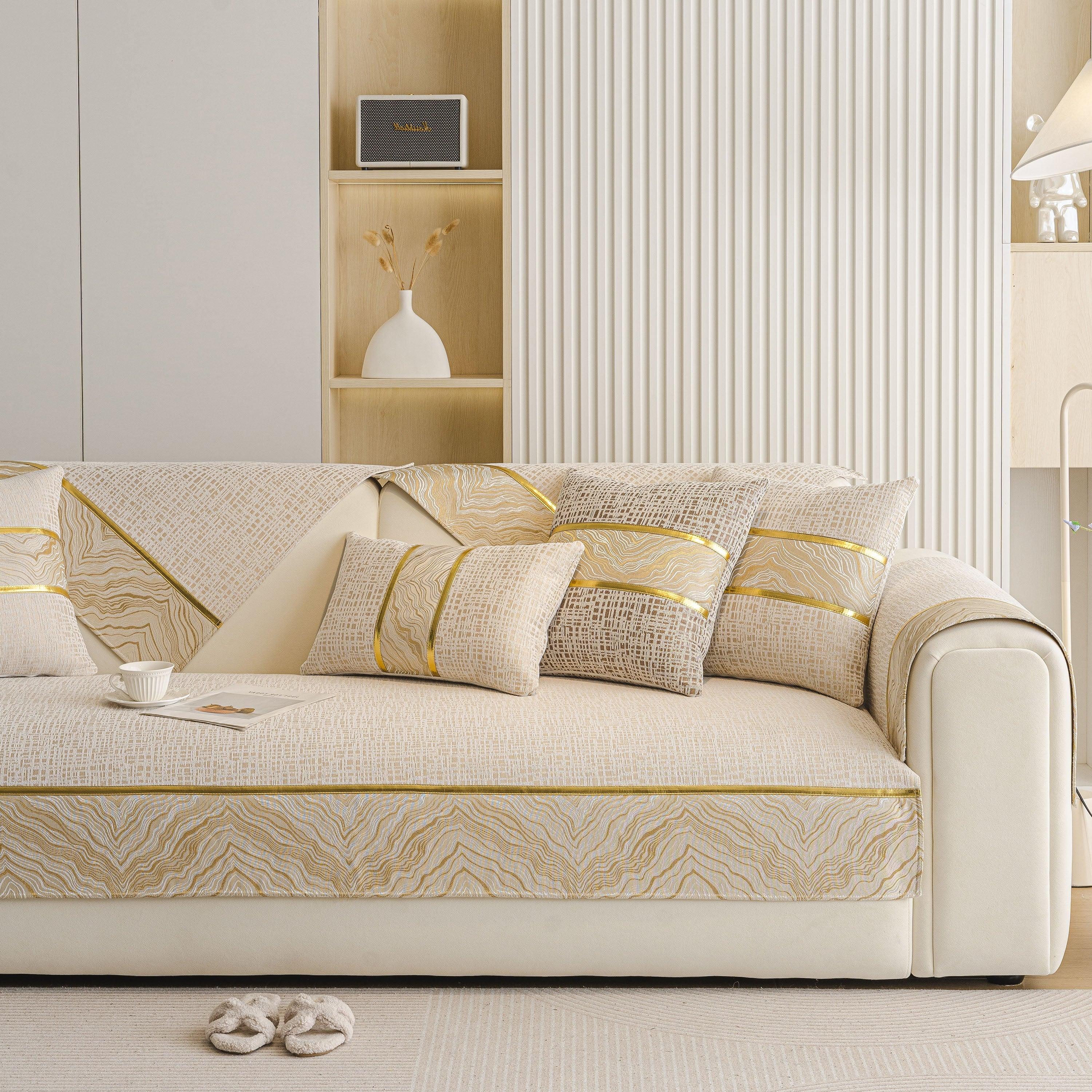 Modern Non-Slip Couch Slipcover, Soft, Durable & Washable Furniture Protector - TaroTextile