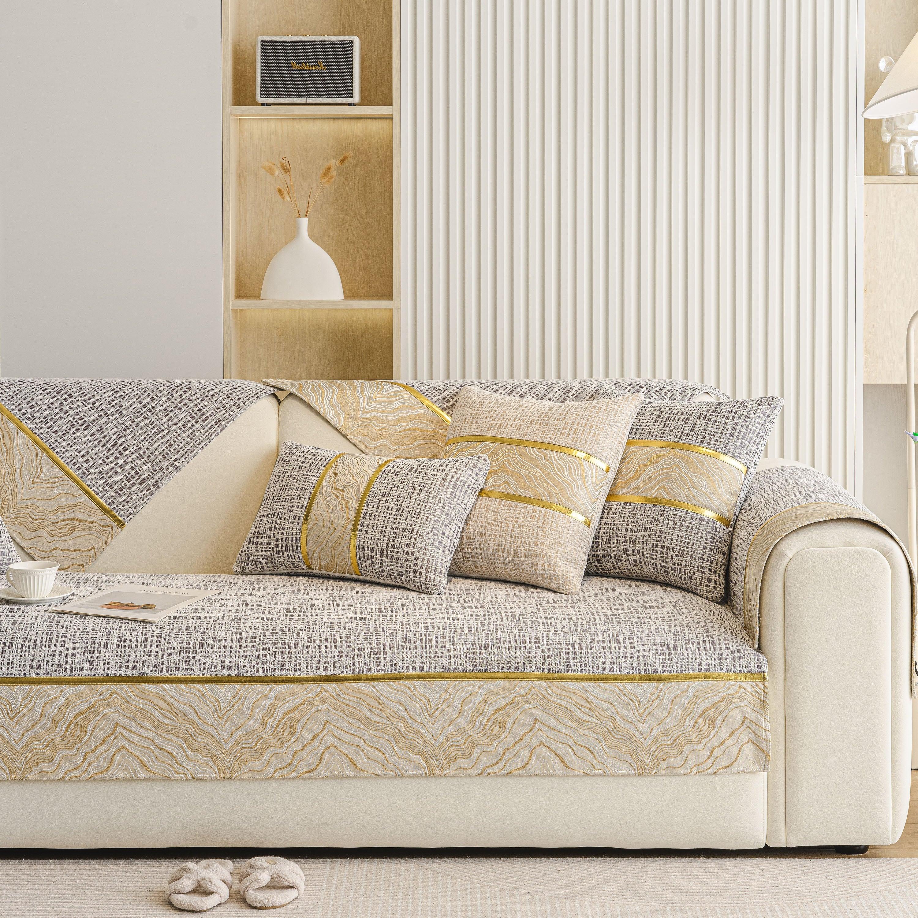 Modern Non-Slip Couch Slipcover, Soft, Durable & Washable Furniture Protector - TaroTextile