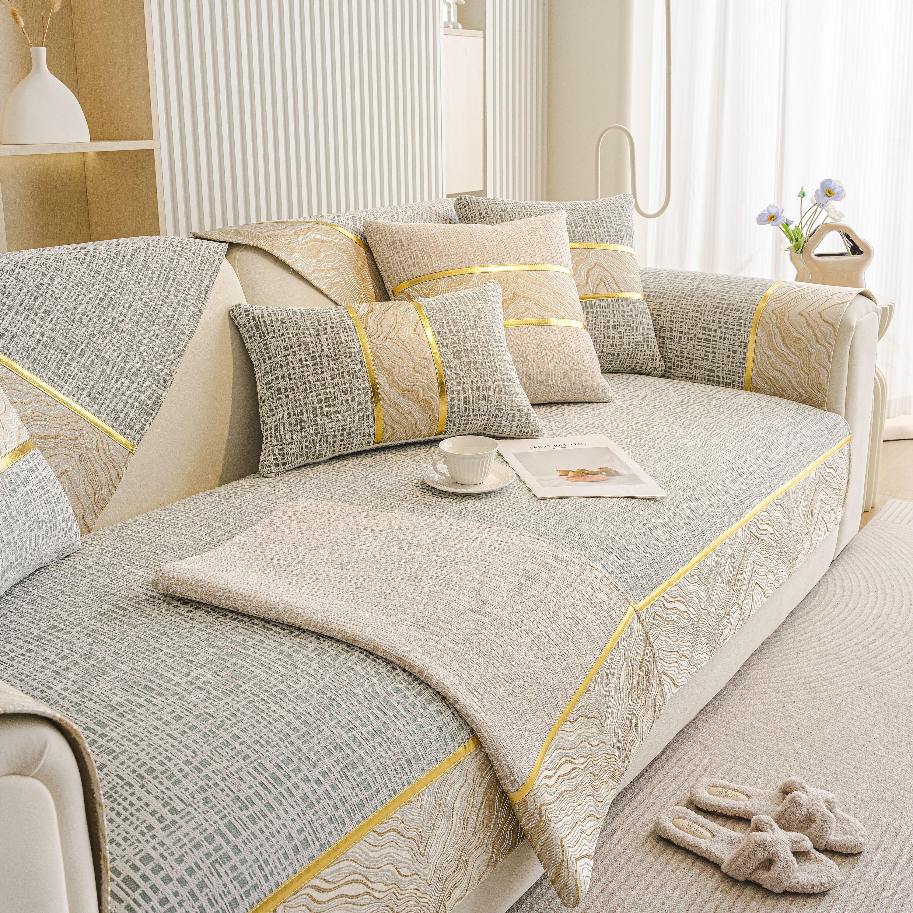 Modern Non-Slip Couch Slipcover, Soft, Durable & Washable Furniture Protector - TaroTextile