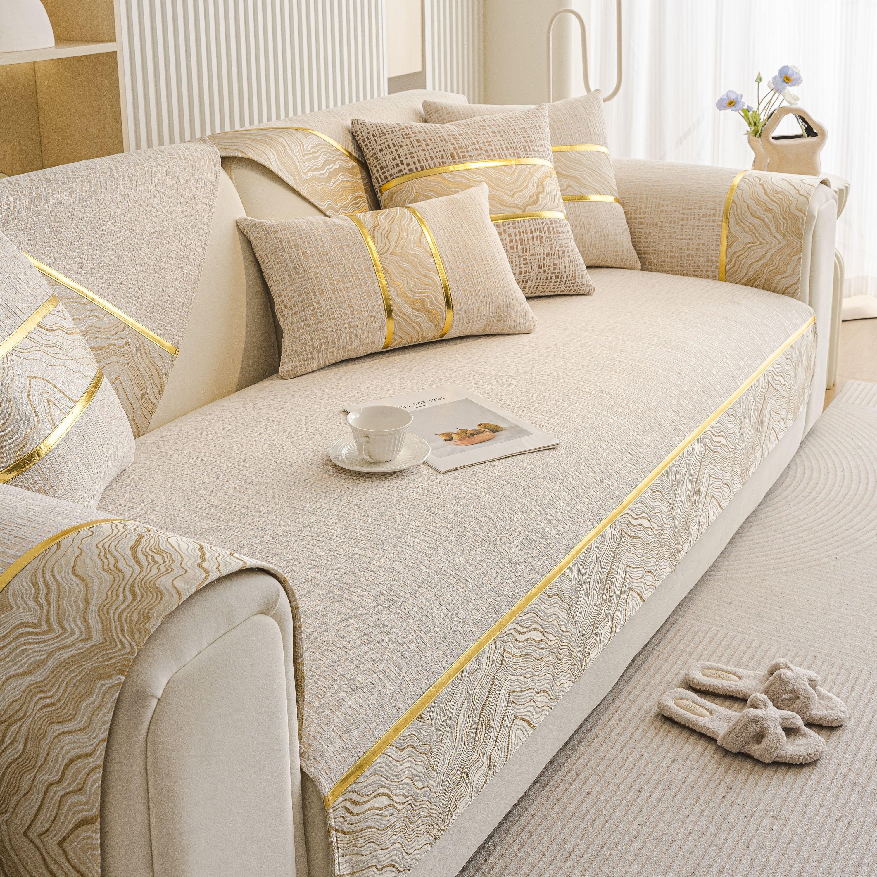 Modern Non-Slip Couch Slipcover, Soft, Durable & Washable Furniture Protector - TaroTextile