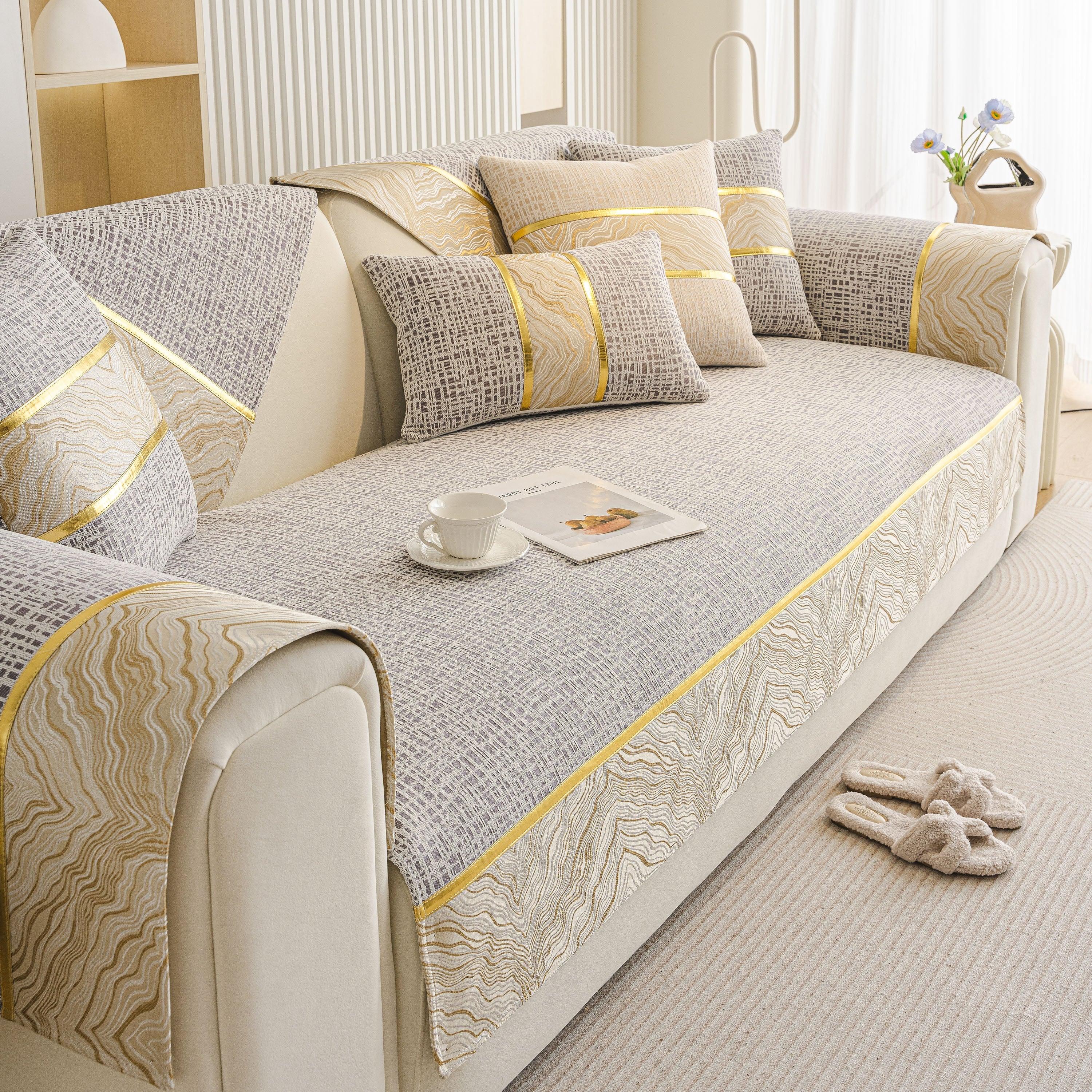 Modern Non-Slip Couch Slipcover, Soft, Durable & Washable Furniture Protector - TaroTextile