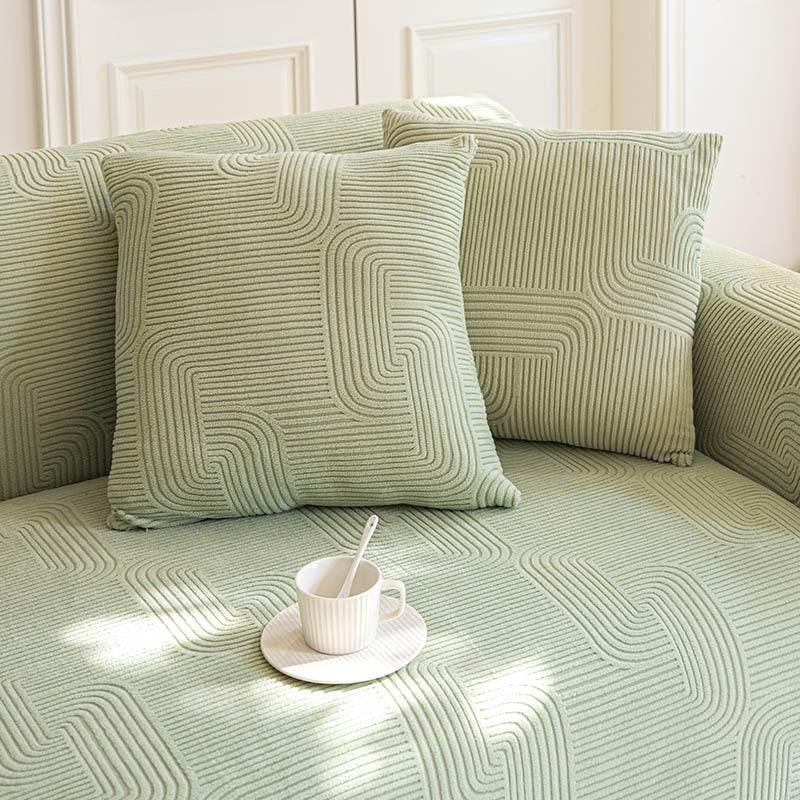 Modern Slipcovers Geometric Textured Stretchy Sofa Cover for Couch - TaroTextile