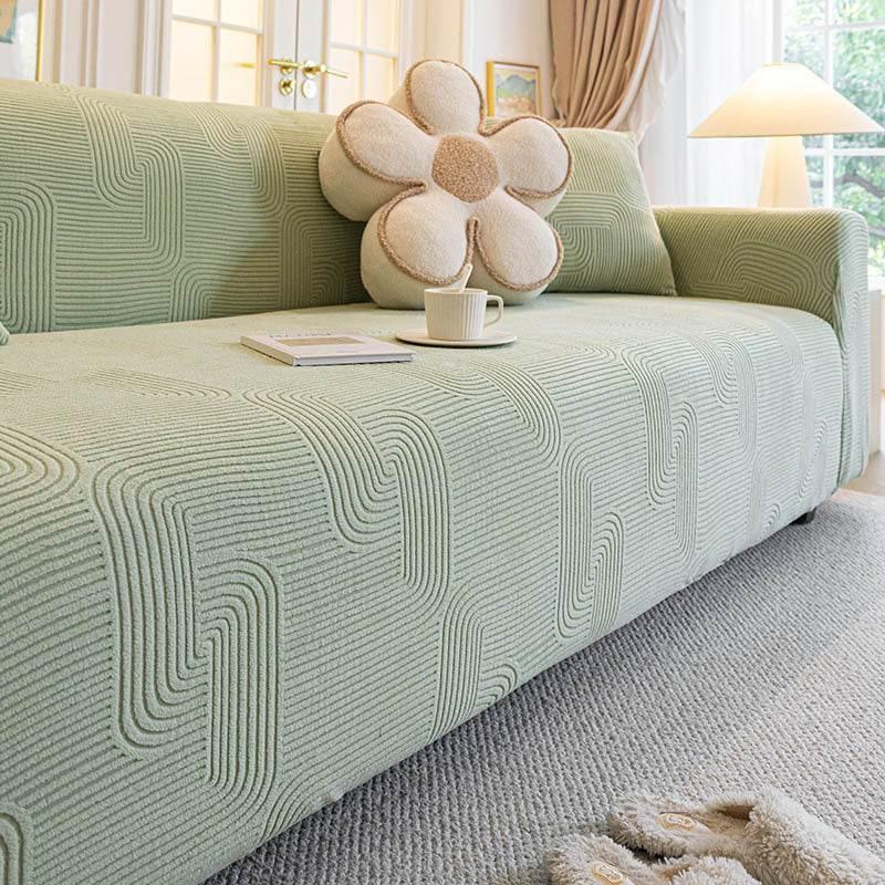 Modern Slipcovers Geometric Textured Stretchy Sofa Cover for Couch - TaroTextile
