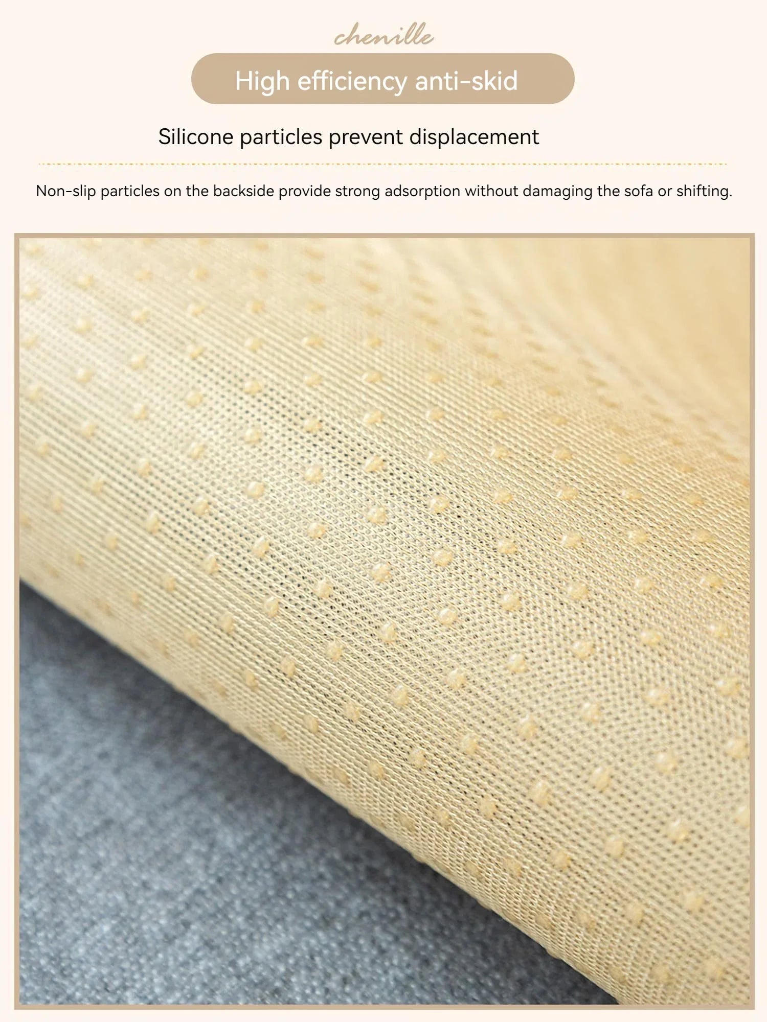 Non-Slip Cat Scratch Furniture Cover for Leather Sofas, Chenille Sofa Towels Covers I - TaroTextile