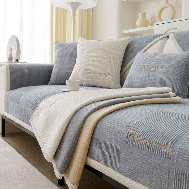 Non-Slip Sectional Couch Cover Cozy Durable Furniture Protector for Dogs, Pets, and Kids - TaroTextile