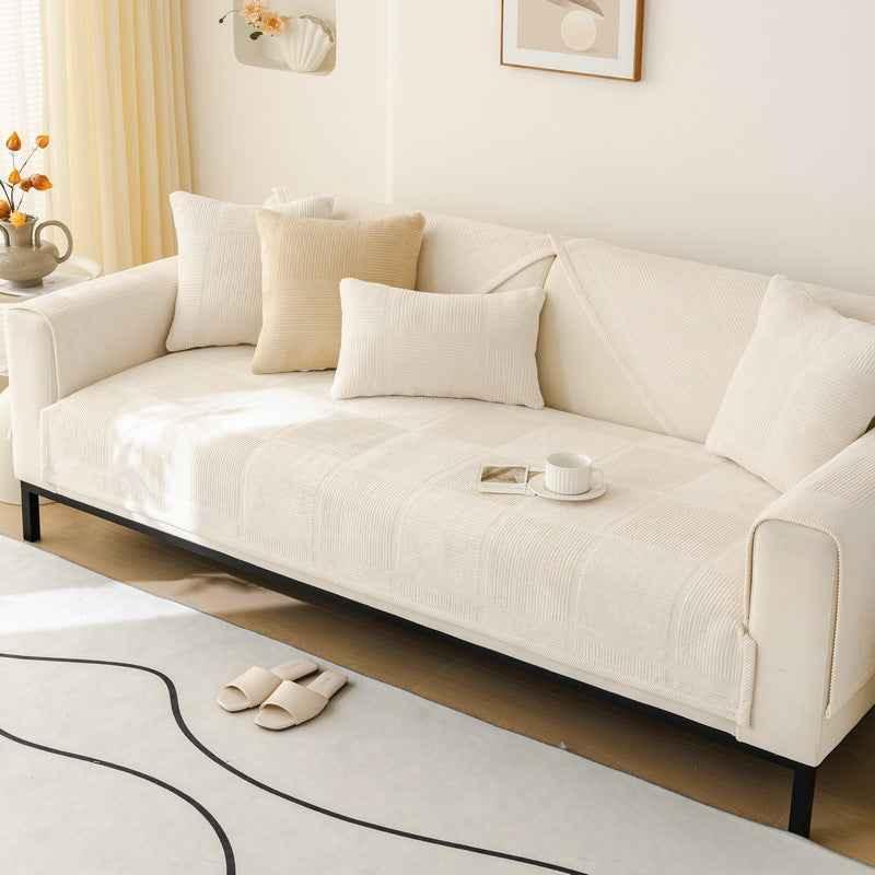 Non-Slip Sectional Couch Cover Cozy Durable Furniture Protector for Dogs, Pets, and Kids - TaroTextile