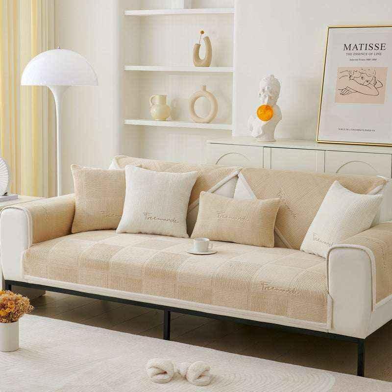 Non-Slip Sectional Couch Cover Cozy Durable Furniture Protector for Dogs, Pets, and Kids - TaroTextile