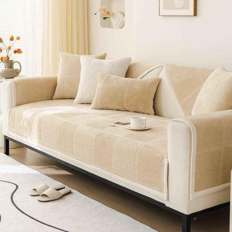 Non-Slip Sectional Couch Cover Cozy Durable Furniture Protector for Dogs, Pets, and Kids - TaroTextile