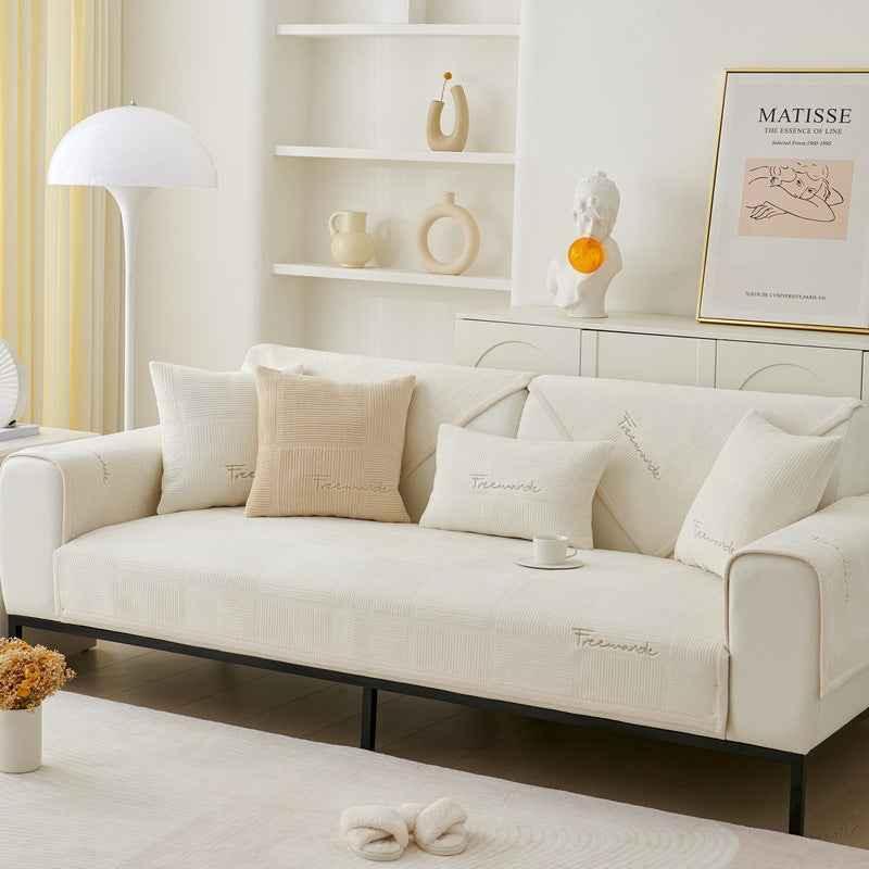 Non-Slip Sectional Couch Cover Cozy Durable Furniture Protector for Dogs, Pets, and Kids - TaroTextile