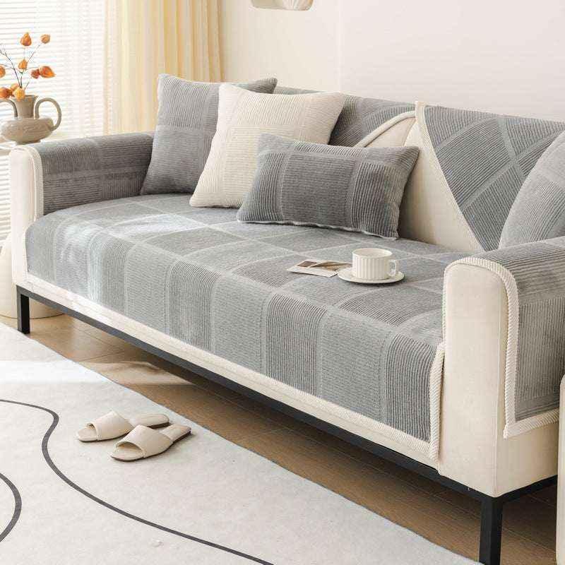 Non-Slip Sectional Couch Cover Cozy Durable Furniture Protector for Dogs, Pets, and Kids - TaroTextile