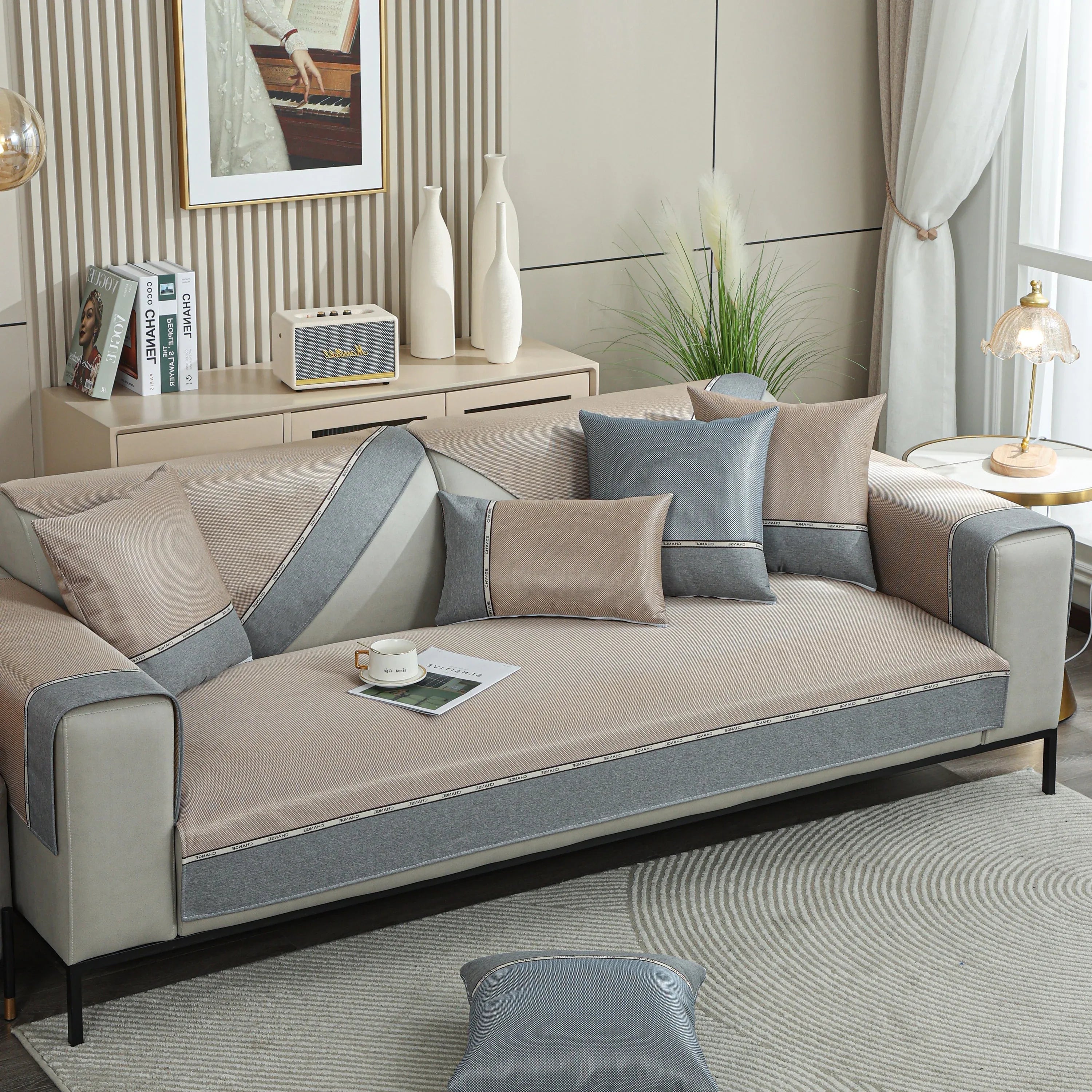 Non-Slip Sofa Towel, Custom Couch Covers for Dogs, Sofa Cover Furniture Protector for Kids and Pets - TaroTextile