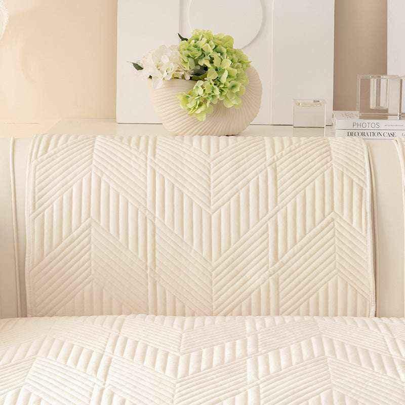 Non-slip Sofa Cover Universal Cozy Velvet Slipcovers Couch Chair Mat Cover - TaroTextile