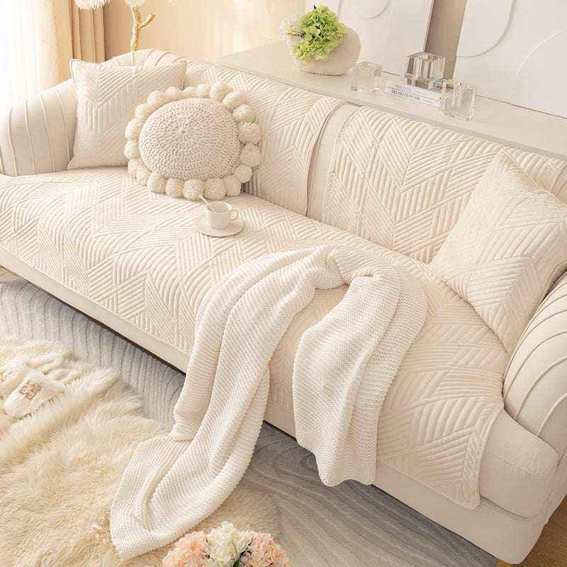 Non-slip Sofa Cover Universal Cozy Velvet Slipcovers Couch Chair Mat Cover - TaroTextile