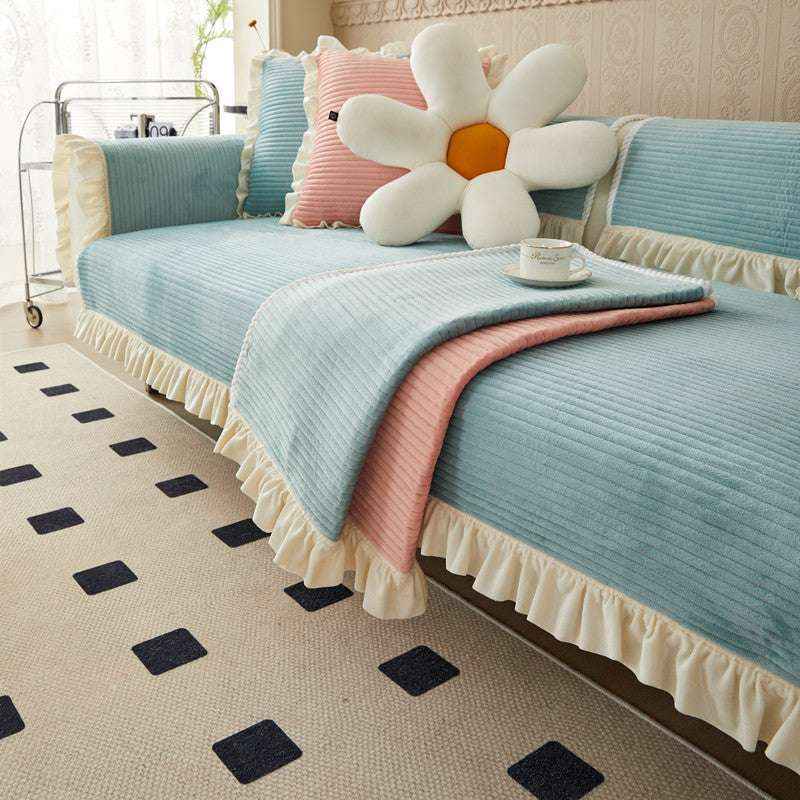 Cozy Sofa Cushion Cover Durable Seat Chair Cover Non-slip Sofa Protector
