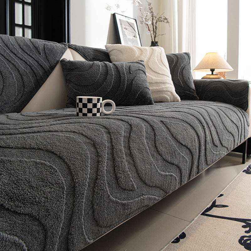 Pet-friendly Cozy Sofa Slipcover Soft Plush Futon Couch Protector Loveseat Mat