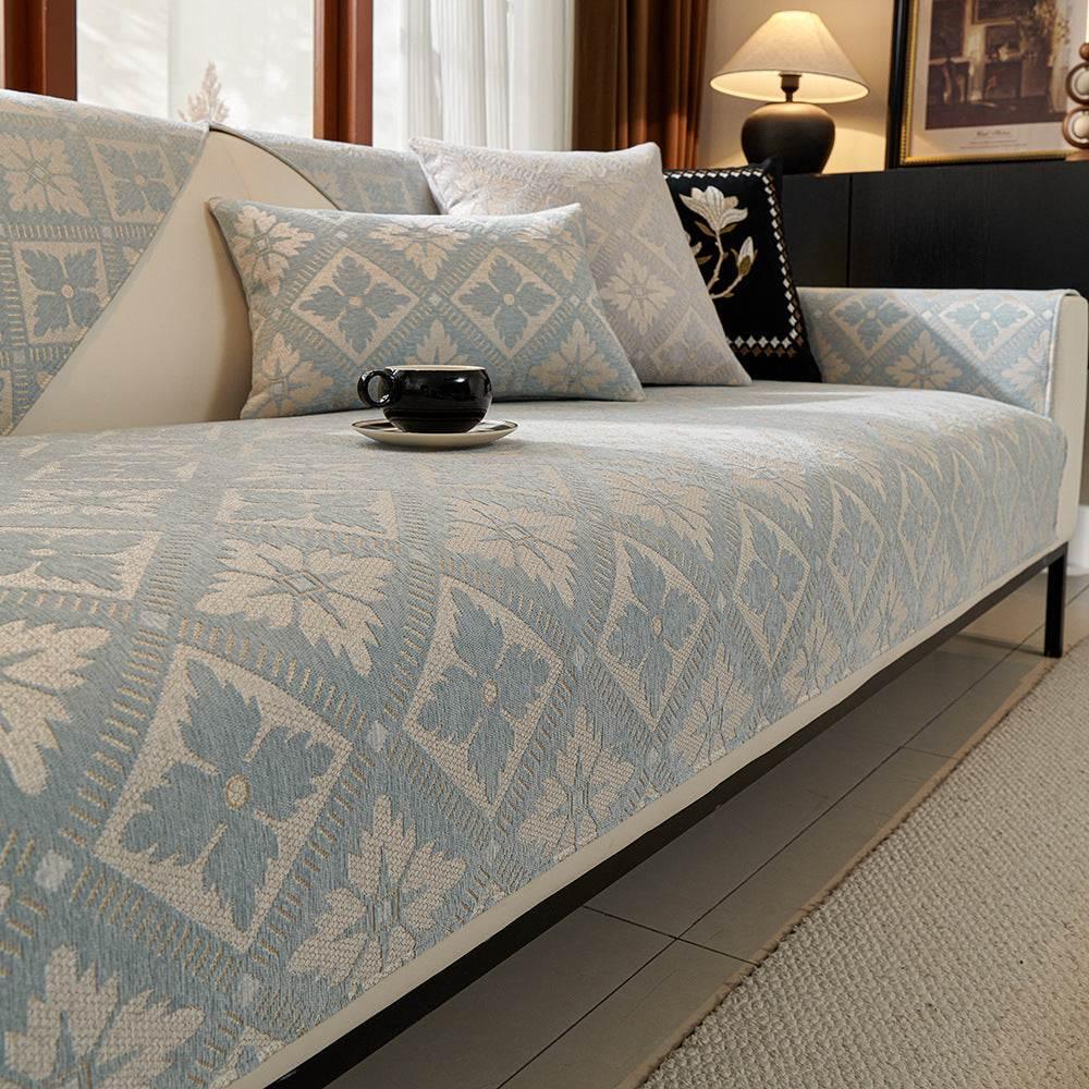 Chenille I-shaped Sofa Cover Universal Cushion Couch Cover Durable Slipcover - TaroTextile