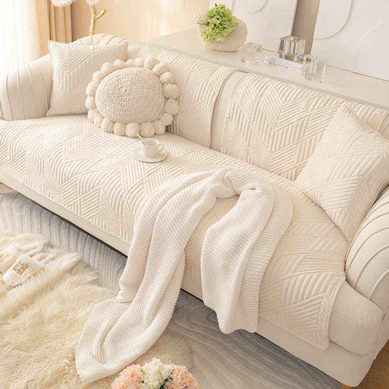 Non-slip Sofa Cover Universal Cozy Velvet Slipcovers Couch Chair Mat Cover