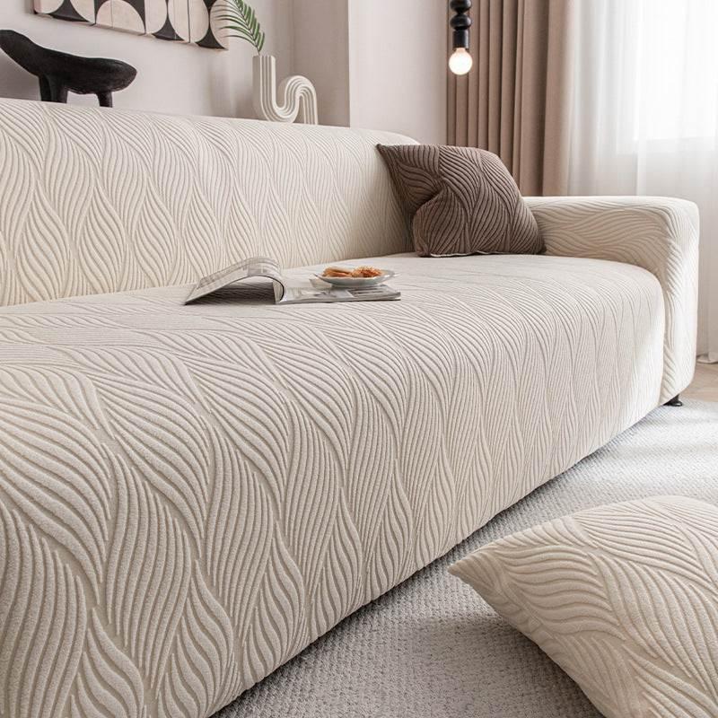 Durable Cozy Sofa Slipcover Stretchy Sofa Cover with 3D Organic Texture - TaroTextile