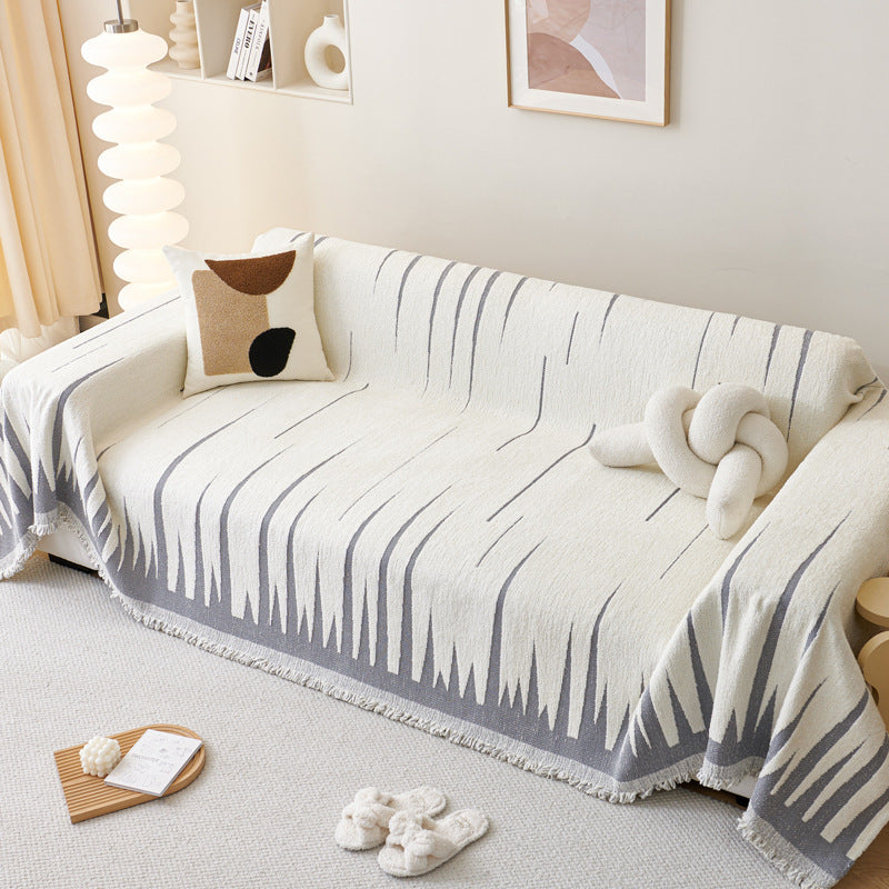 Chenille Couch Cover Sectional Sofa Cover Soft Cozy Throw Blanket