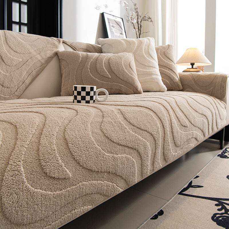 Pet-friendly Cozy Sofa Slipcover Soft Plush Futon Couch Protector Loveseat Mat