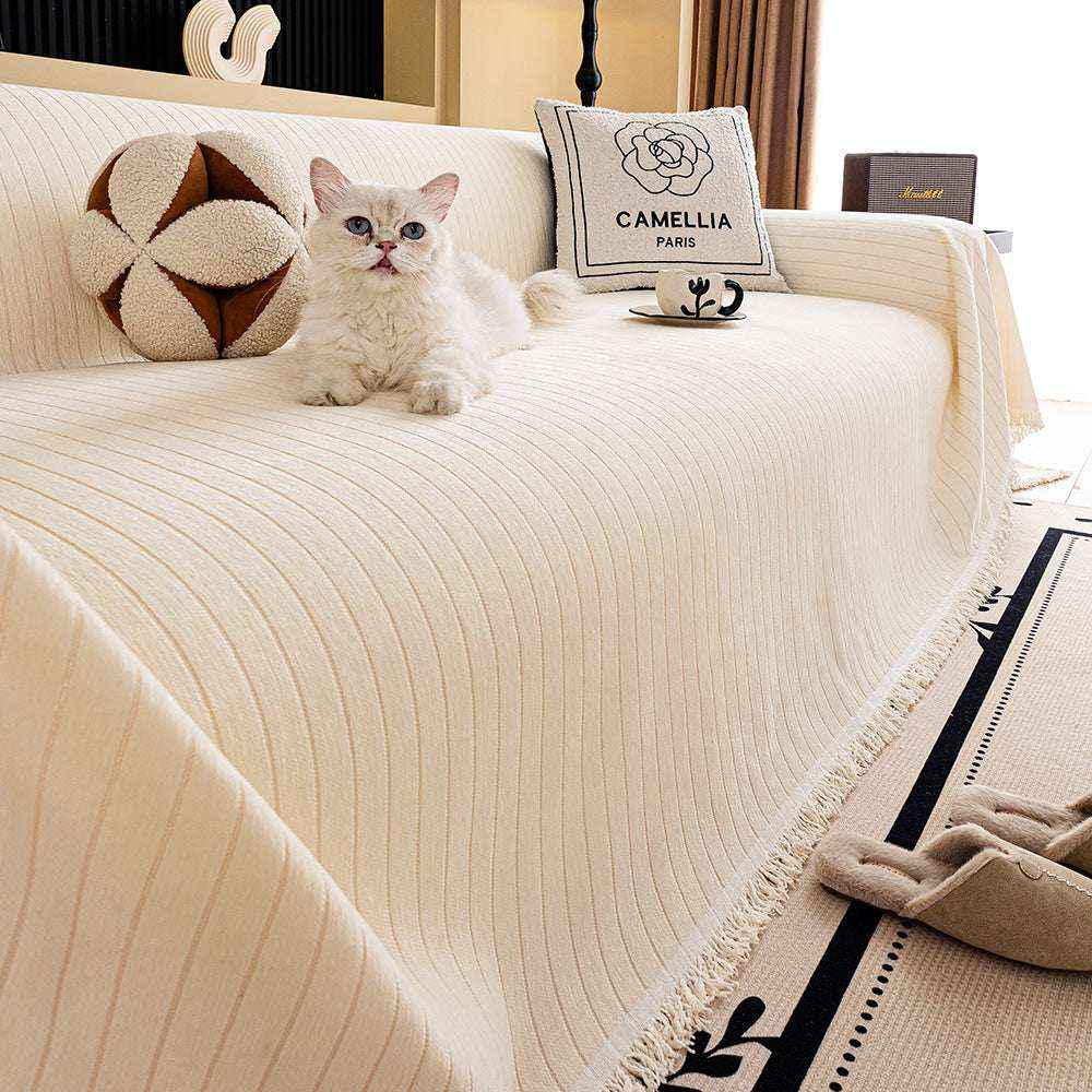 Chenille Sofa Cover Durable Sofa Protector Cat Scratch-proof Chair Couch Cover