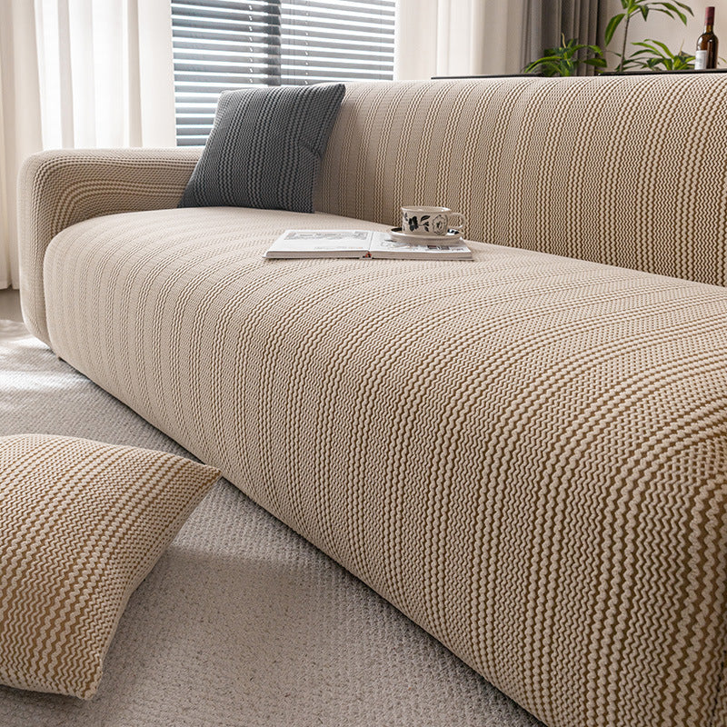 Stretchy Sofa Cover Cozy Plush Fleece Sofa Slipcover Durable Futon Cover