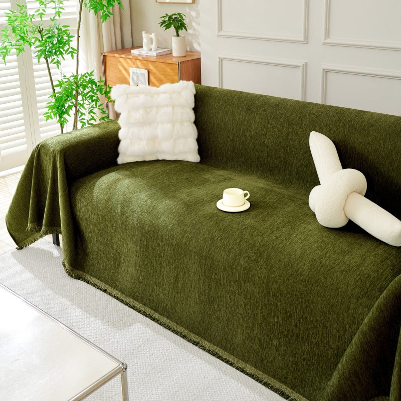 Soft Cozy Chenille Sofa Throw Blanket Scratch Resistant Sofa Couch Covers