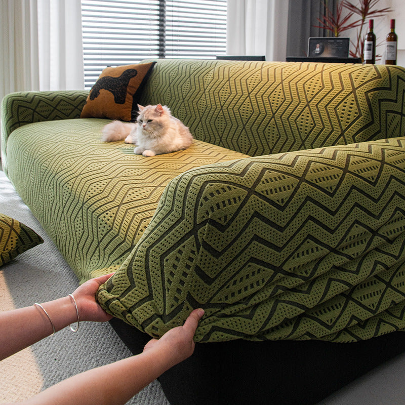 Cozy Durable Sofa Slipcover Stretchy 1-Piece Textured Couch Cover