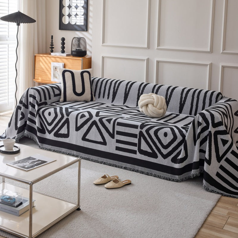 Boho Chenille Sofa Protector Durable Couch Cushion Cover Anti-scratch Slipcover