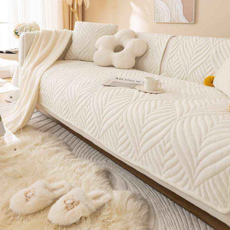Soft Furry Velvet Plush Non-Slip Sofa Cover Sectional Couch Cover