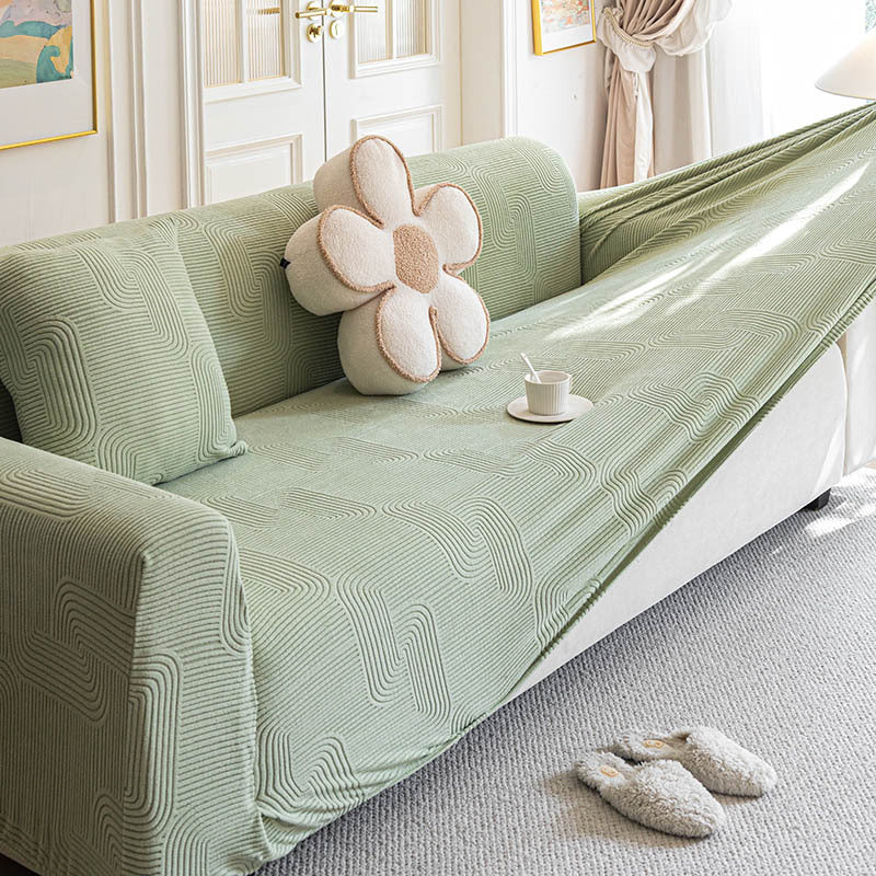 Modern Slipcovers Geometric Textured Stretchy Sofa Cover for Couch
