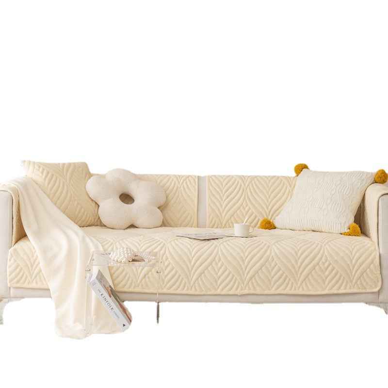 Soft Furry Velvet Plush Non-Slip Sofa Cover Sectional Couch Cover