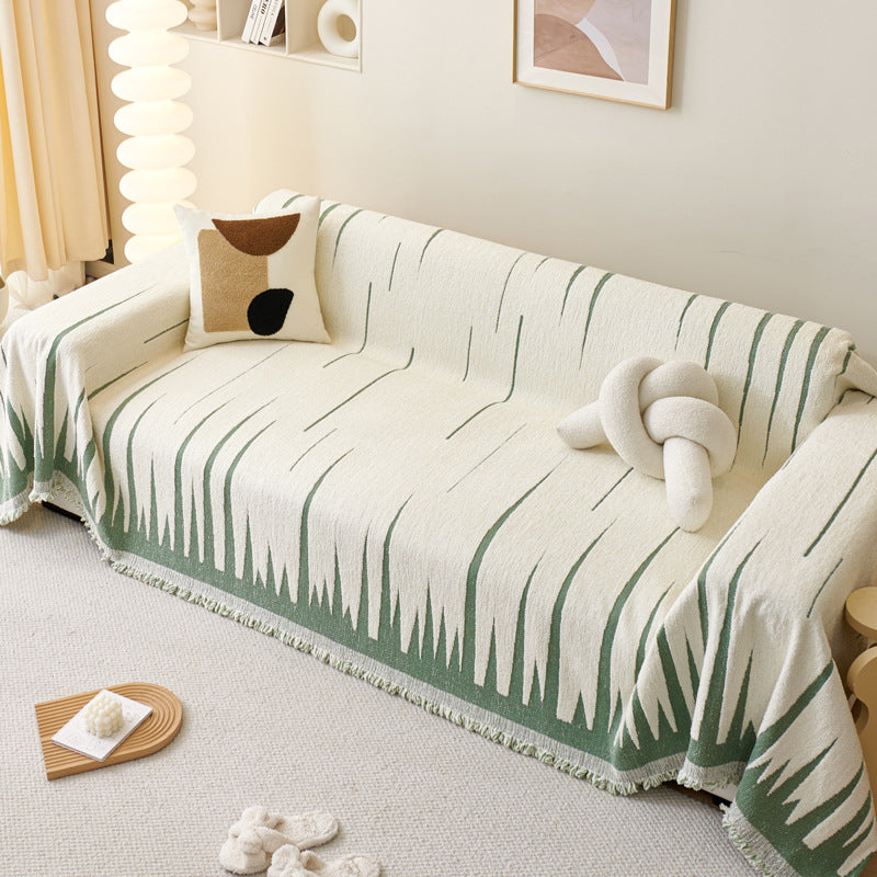 Chenille Couch Cover Sectional Sofa Cover Soft Cozy Throw Blanket