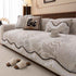 Durable Chenille Couch Cover with Scalloped Edge Non-Slip Modular Slipcover