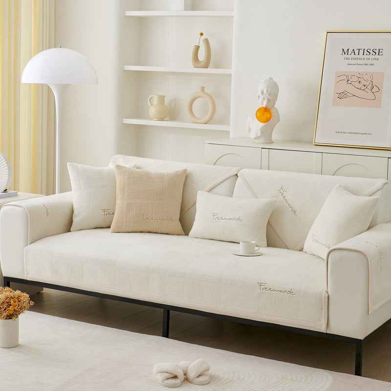 Non-Slip Sectional Couch Cover Cozy Durable Furniture Protector for Dogs, Pets, and Kids