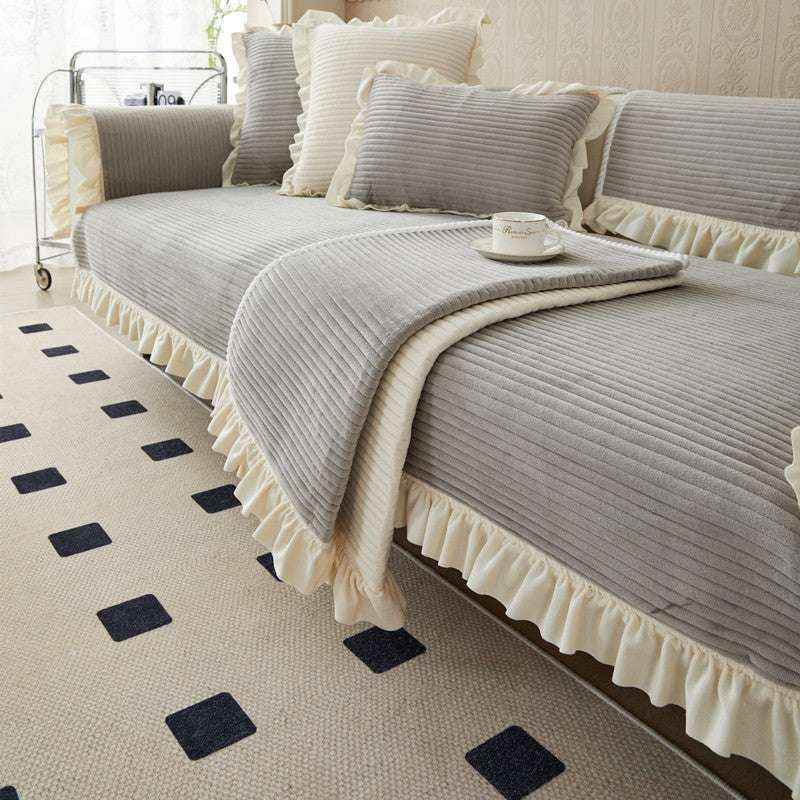 Cozy Sofa Cushion Cover Durable Seat Chair Cover Non-slip Sofa Protector