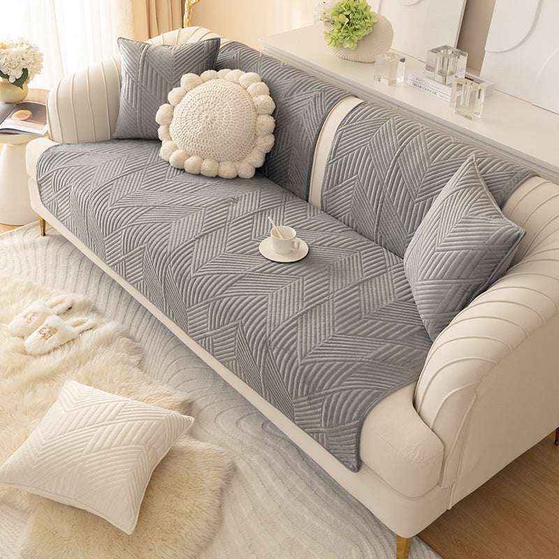 Non-slip Sofa Cover Universal Cozy Velvet Slipcovers Couch Chair Mat Cover