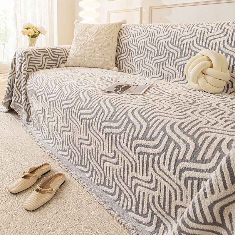 Plush Sherpa Sofa Throw Cover for Sectional Throw Blanket Furniture Protector