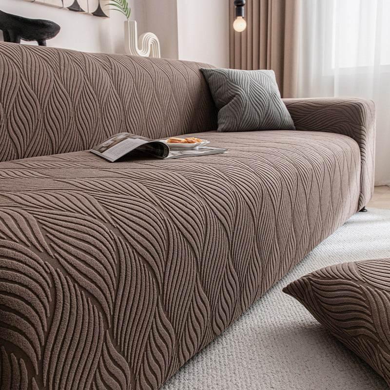 Durable Cozy Sofa Slipcover Stretchy Sofa Cover with 3D Organic Texture - TaroTextile