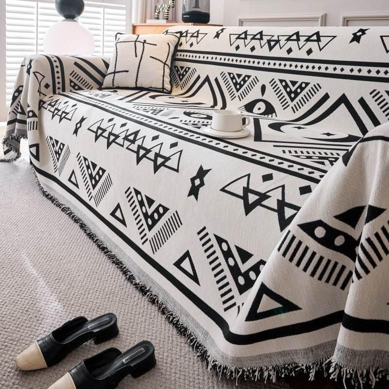 Boho Durable Sofa Slipcover Chenille Universal Chair Couch Cover Sofa Protector - TaroTextile