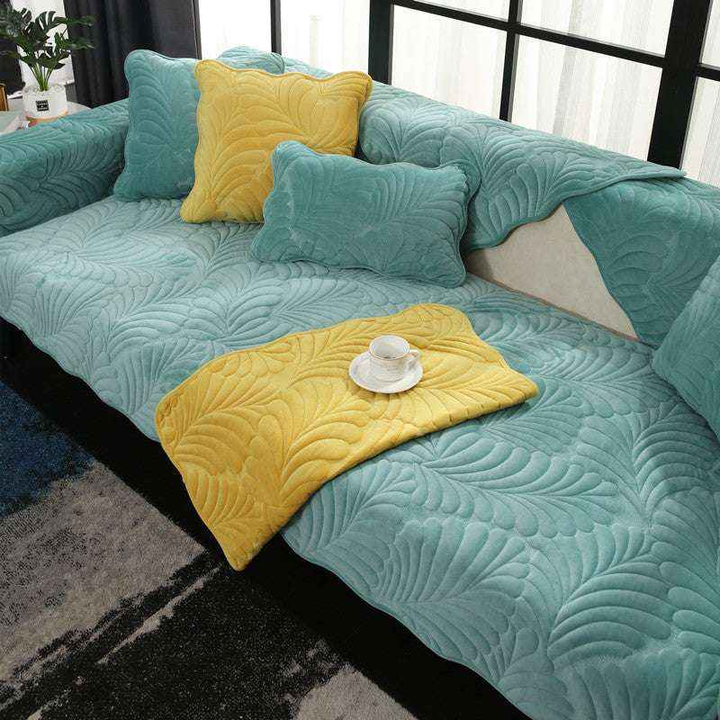 Cozy Non-slip Sofa Protector Velvet Sofa Cover Durable Cushion Couch Mat
