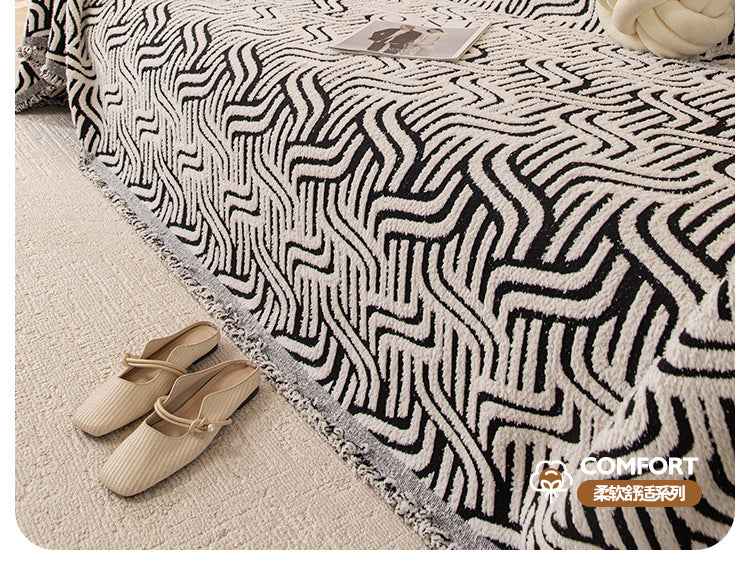 Plush Sherpa Sofa Throw Cover for Sectional Throw Blanket Furniture Protector