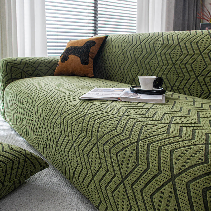 Cozy Durable Sofa Slipcover Stretchy 1-Piece Textured Couch Cover