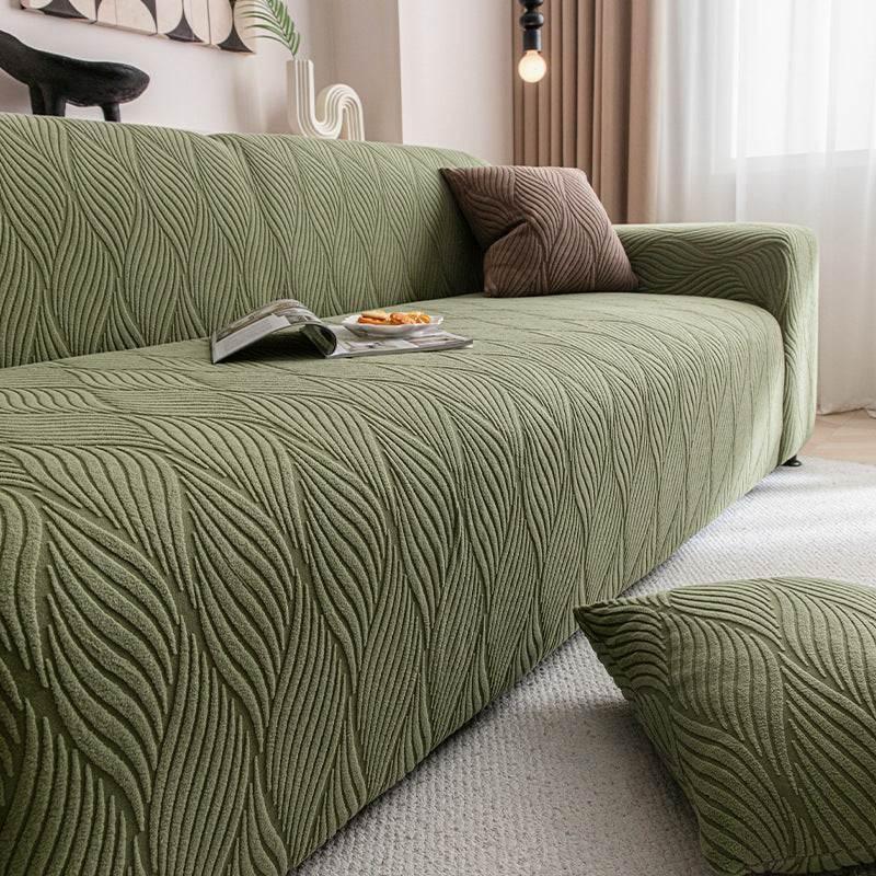 Durable Cozy Sofa Slipcover Stretchy Sofa Cover with 3D Organic Texture - TaroTextile