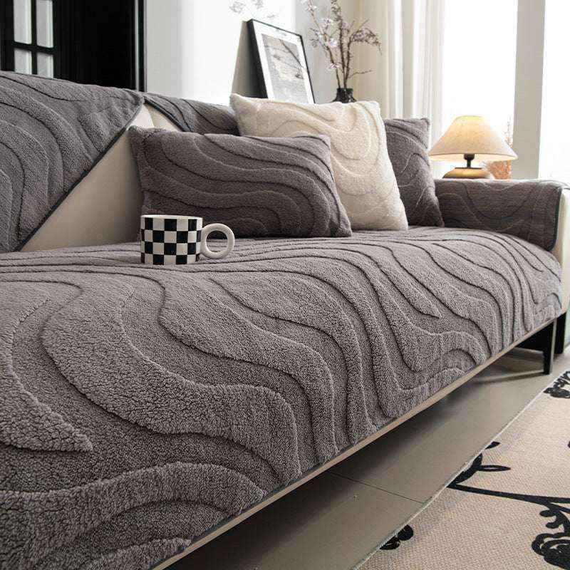 Pet-friendly Cozy Sofa Slipcover Soft Plush Futon Couch Protector Loveseat Mat - TaroTextile