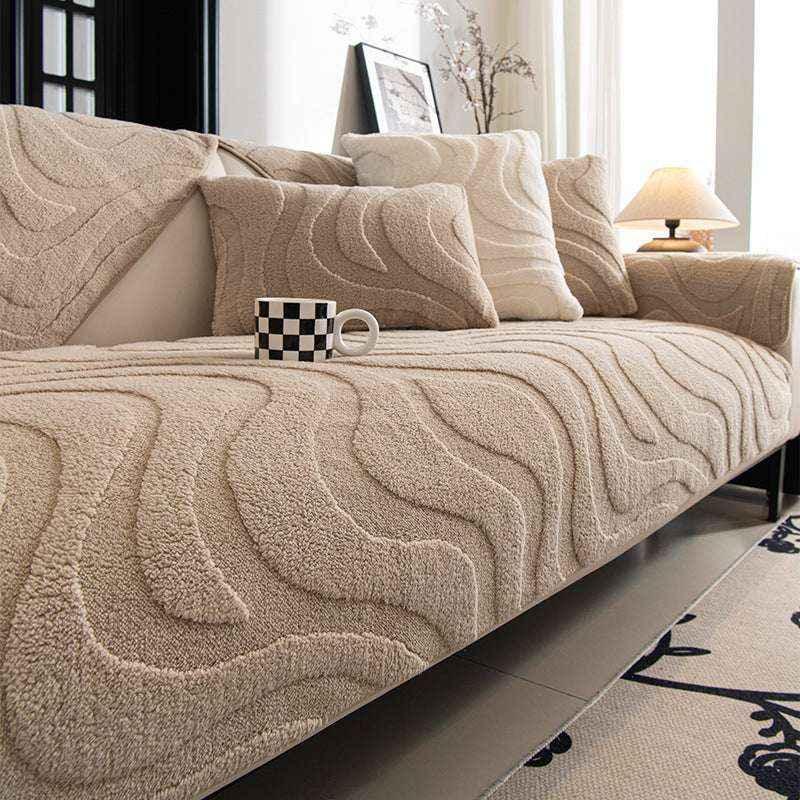 Pet-friendly Cozy Sofa Slipcover Soft Plush Futon Couch Protector Loveseat Mat - TaroTextile