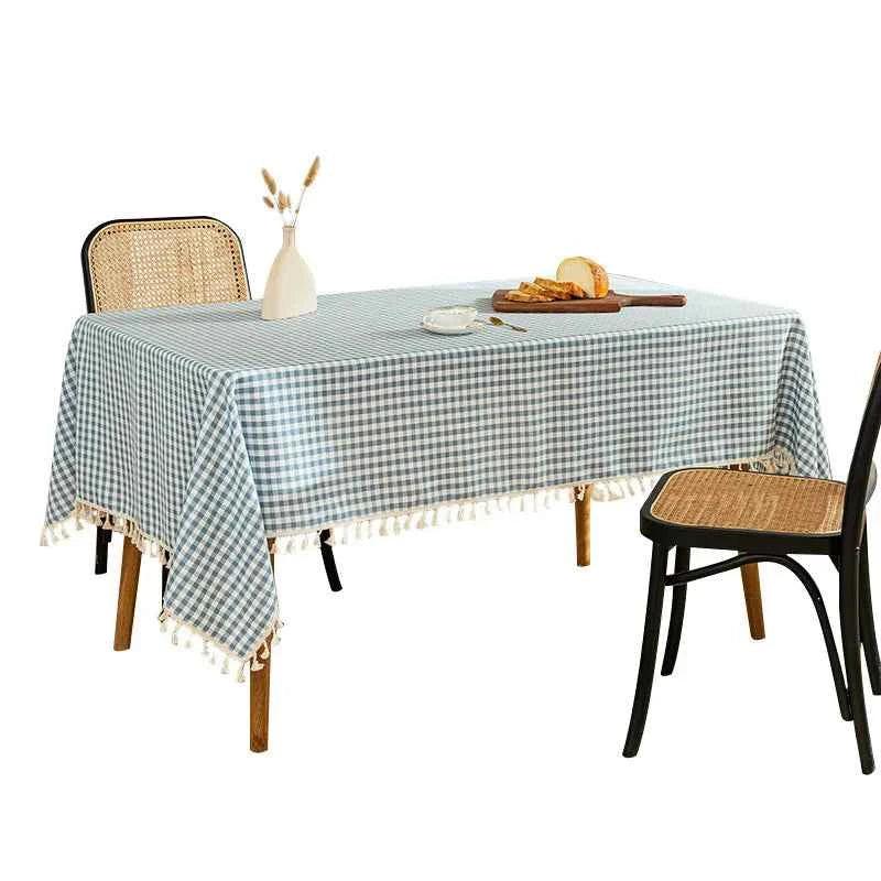 Plaid Tablecloth for Dining Table Durable Thickened Tea Table Cover - TaroTextile