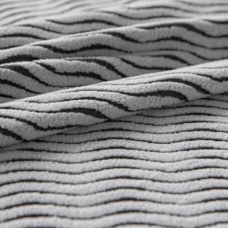 Plush Fleece Stretchy Sofa Cove Soft Cozy Textured Geometric Couch Cover - TaroTextile