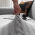 Plush Fleece Stretchy Sofa Cove Soft Cozy Textured Geometric Couch Cover - TaroTextile